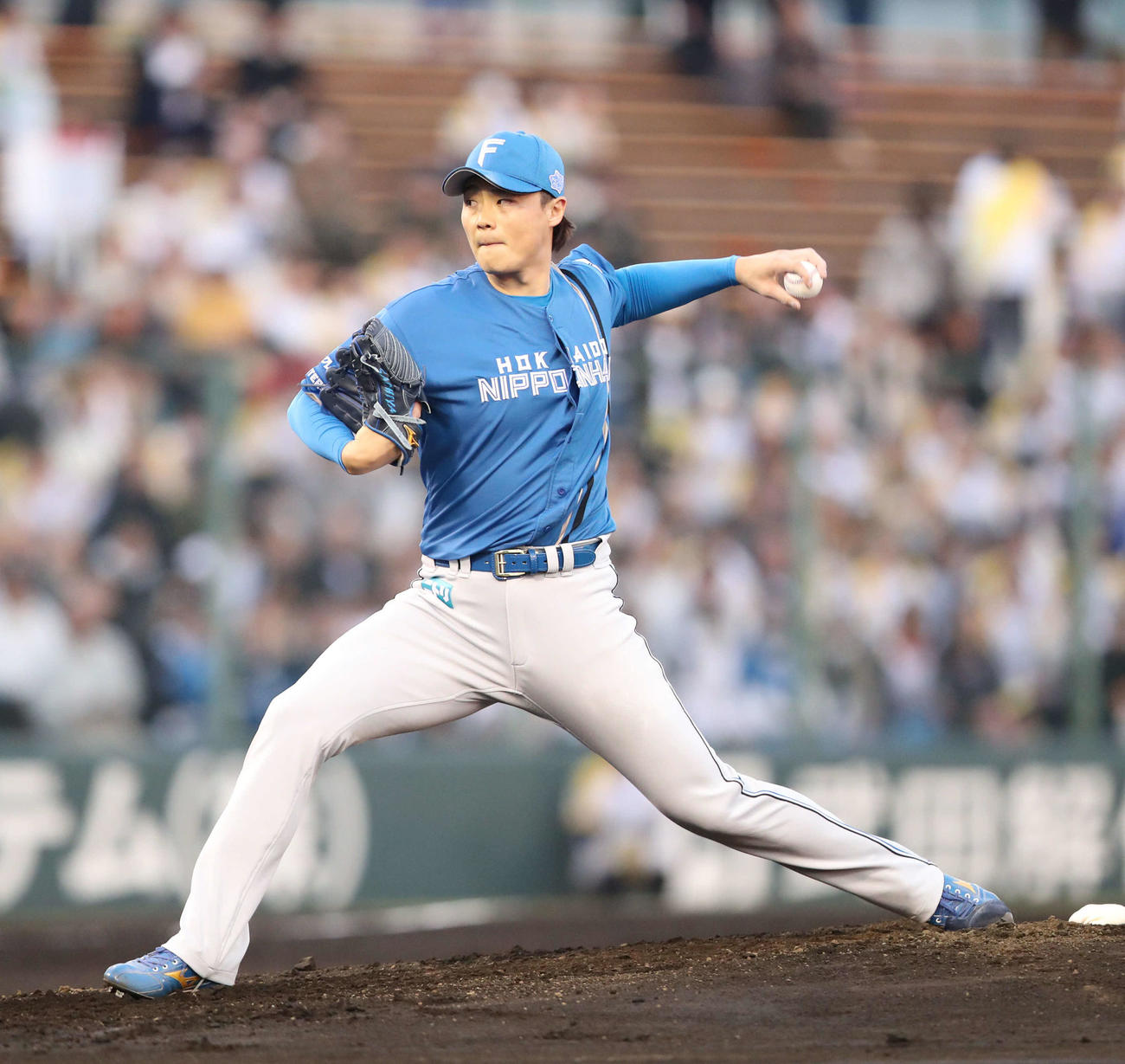ソフトバンク対日本ハム　日本ハム先発・山崎（撮影・梅根麻紀）