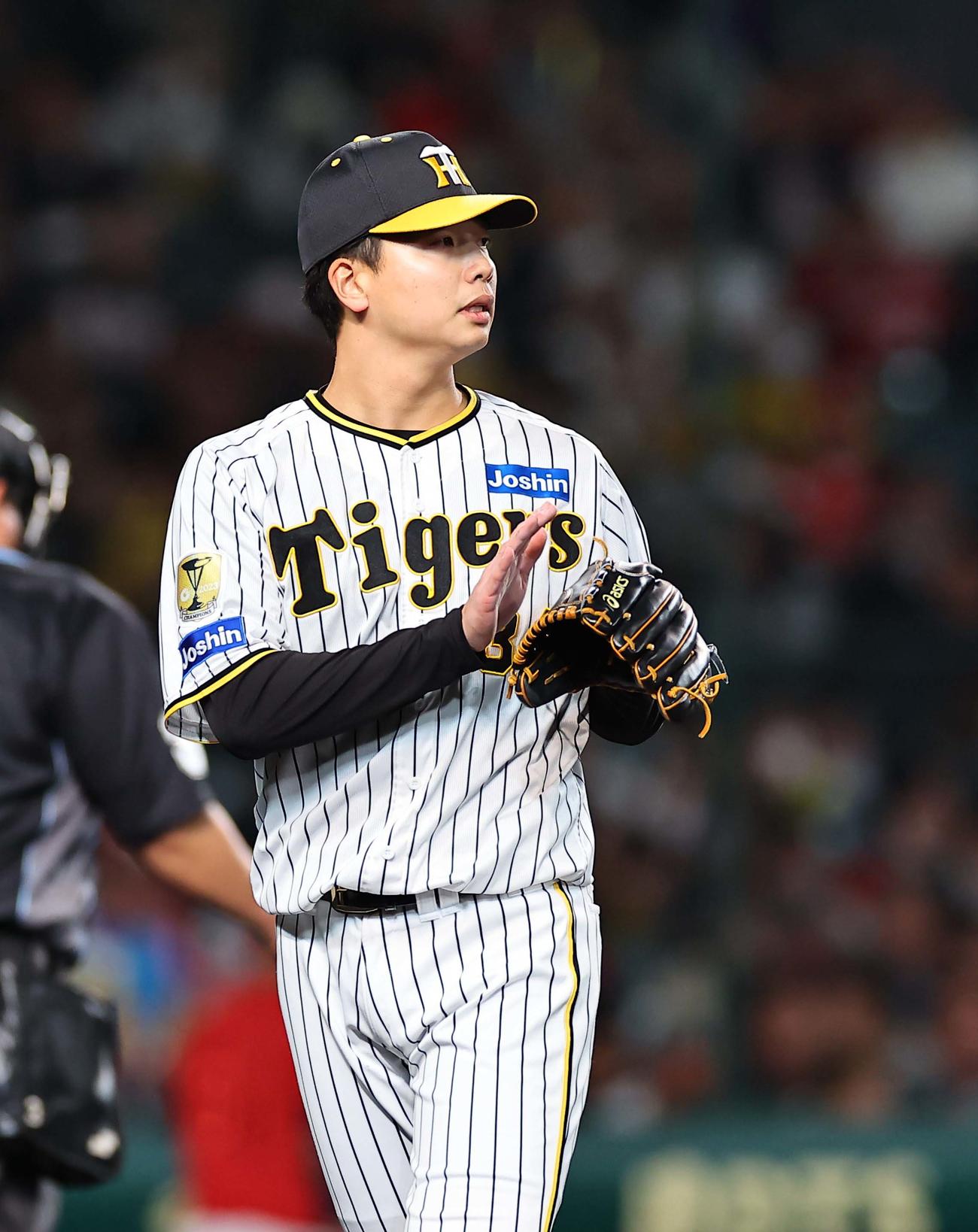阪神対広島　2番手の漆原は3イニング無失点と好投した（撮影・上田博志）