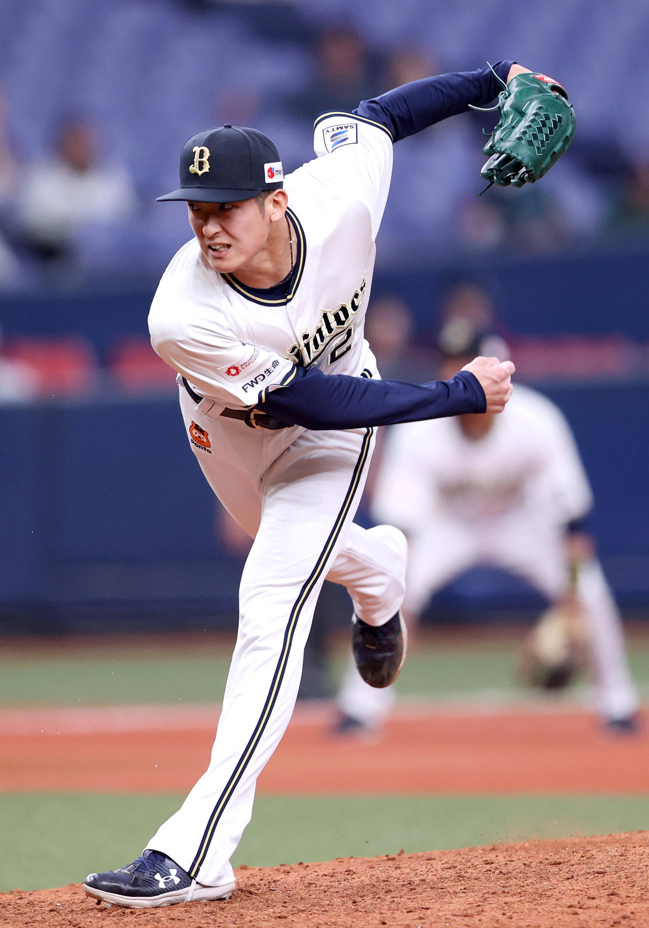 オリックス対楽天　10回表、オリックス5番手で登板の山崎（撮影・上山淳一）