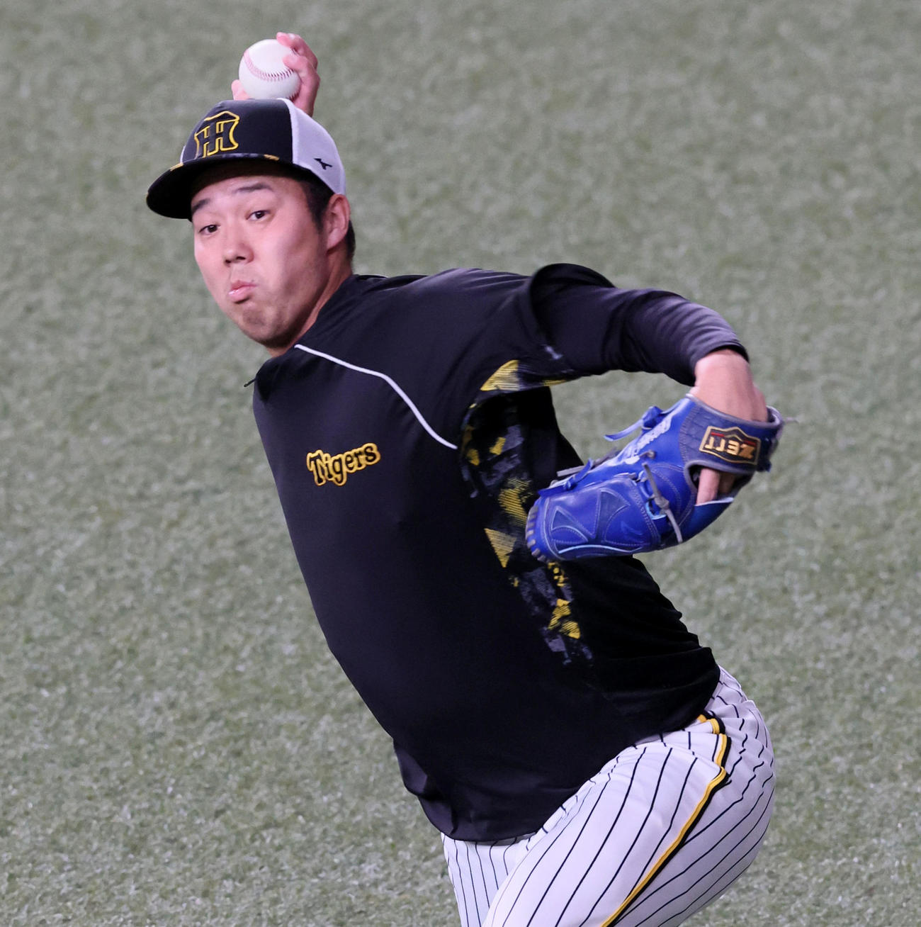阪神青柳晃洋（2024年4月4日撮影）