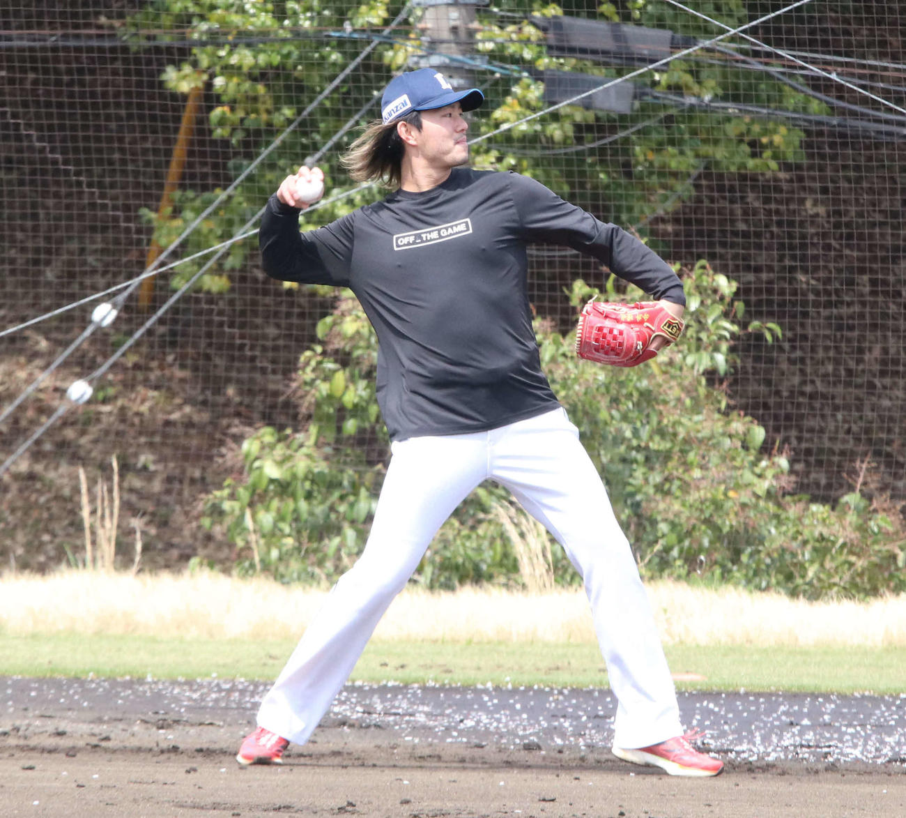 12日ソフトバンク戦で先発予定の西武今井（撮影・山崎純一）