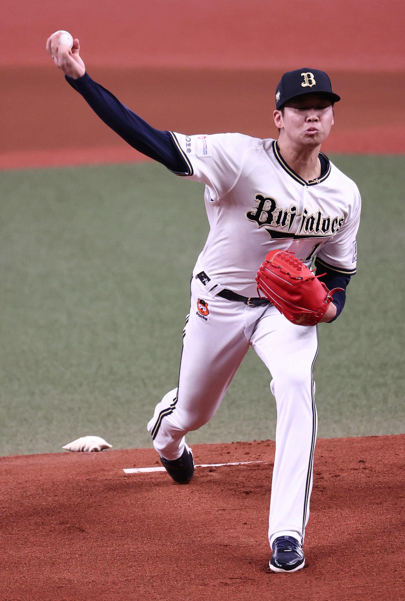 オリックス対楽天　オリックス先発の山下（撮影・西尾就之）