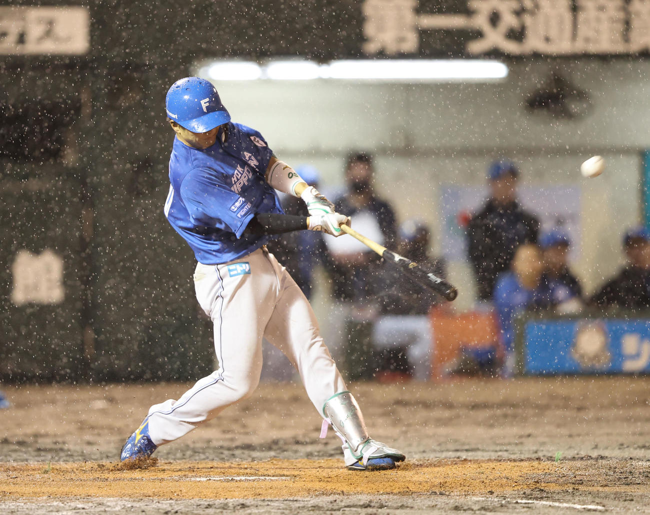 ソフトバンク対日本ハム　3回表日本ハム無死、郡司は左越えに本塁打を放つ（撮影・梅根麻紀）