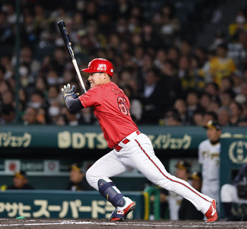 【広島】田村俊介、思い出の甲子園で初Ｖ打　愛工大名電時コロナ禍、４万人観客に「圧がすごい」