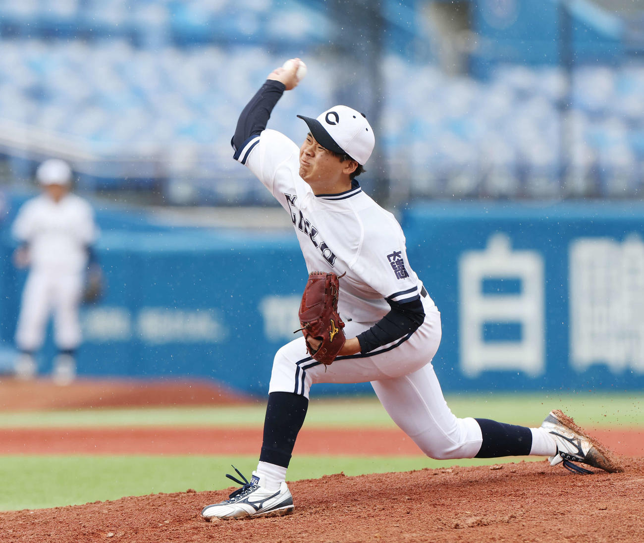 駒大対中大　中大3番手の子安（撮影・宮地輝）
