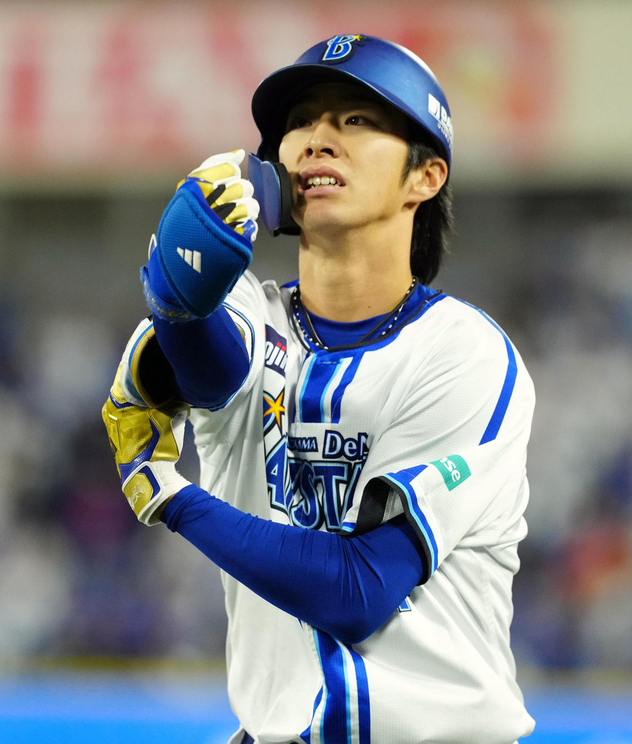 DeNA度会隆輝（2024年4月9日撮影）