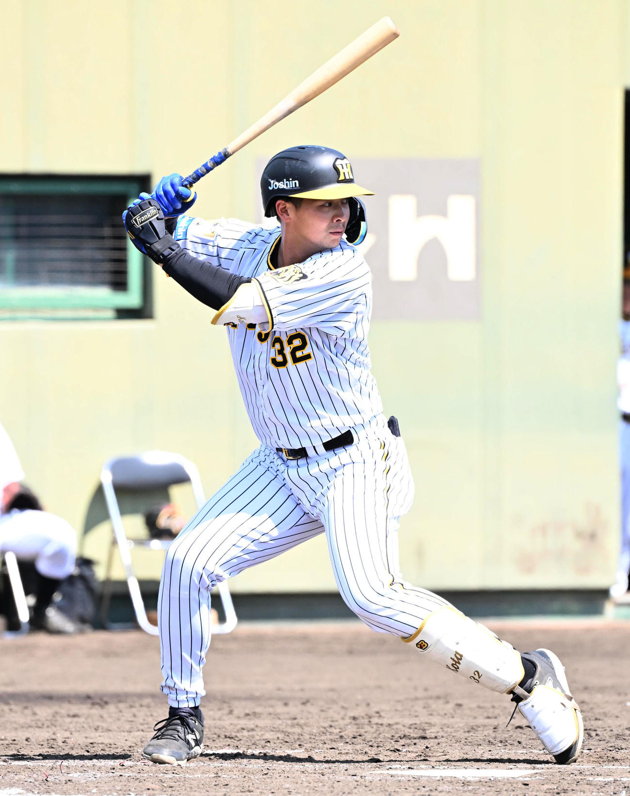 阪神対ソフトバンク　実践復帰した井上（撮影・石井愛子）