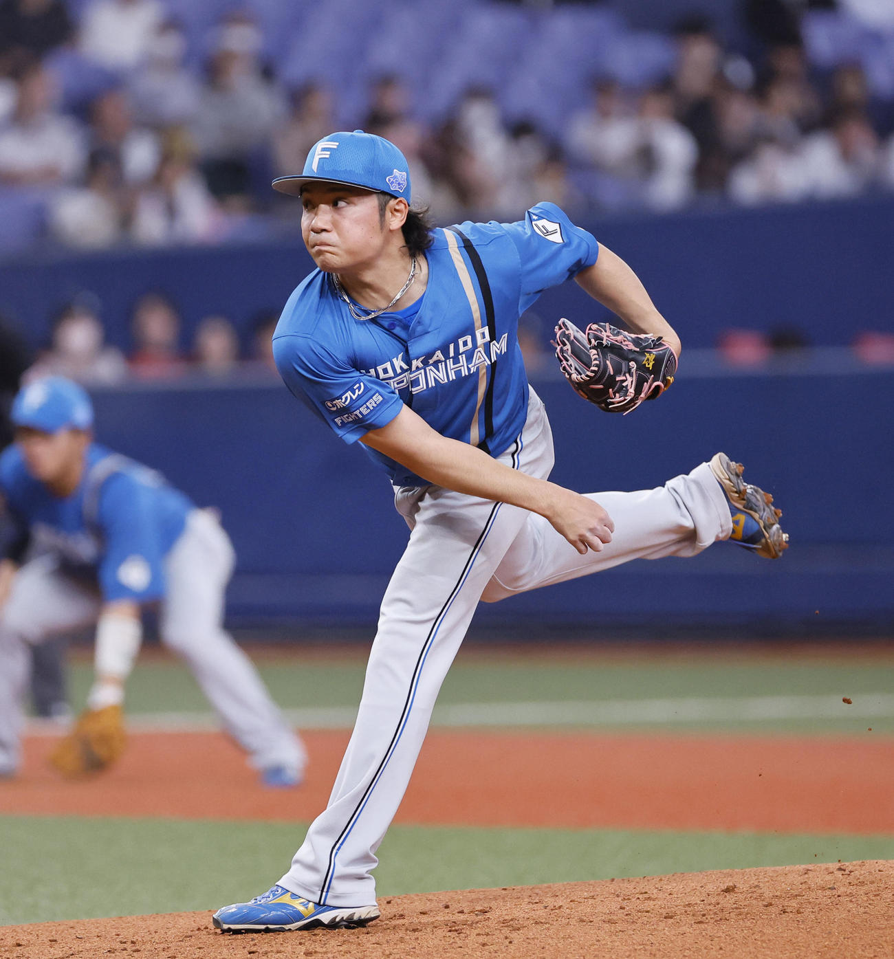 オリックス対日本ハム　オリックス戦に先発した日本ハム伊藤（撮影・藤尾明華）