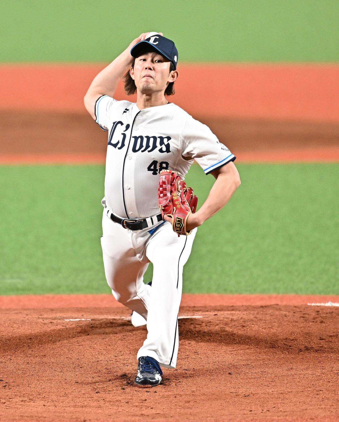 西武対ソフトバンク　西武先発の今井（撮影・滝沢徹郎）