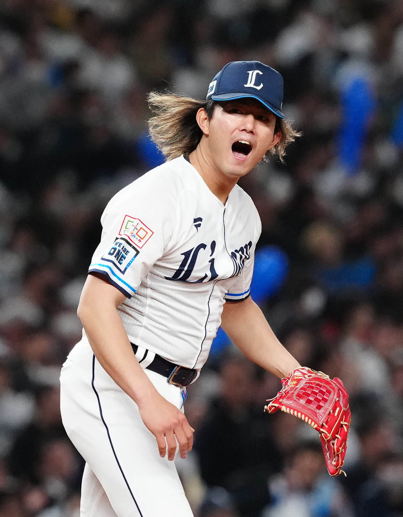 西武対ソフトバンク　7回表ソフトバンク1死、甲斐から空振り三振を奪った今井（撮影・江口和貴）