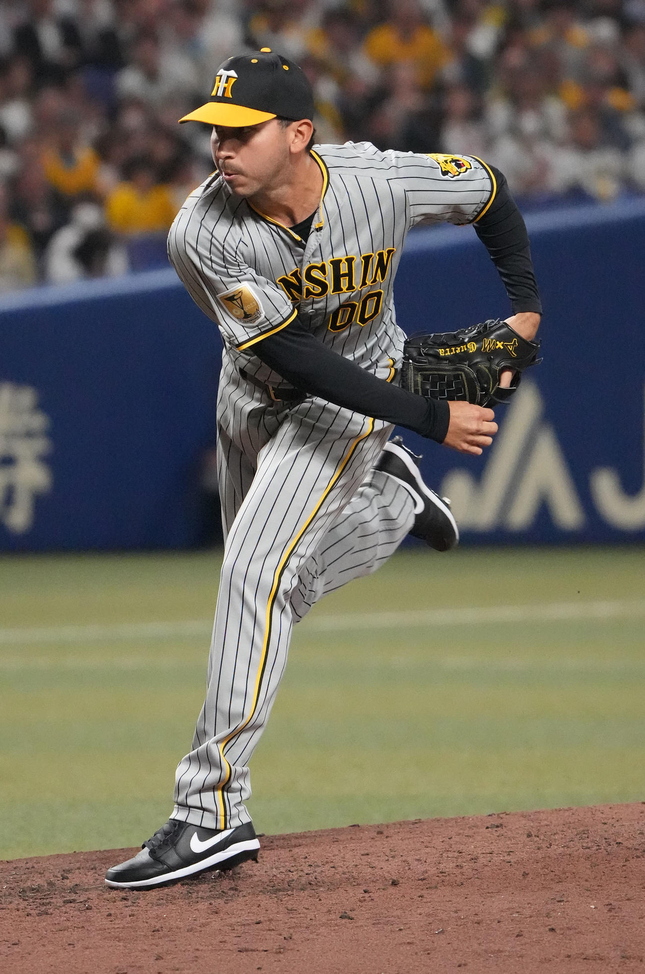 中日対阪神　9回裏、阪神3番手で登板するゲラ（撮影・森本幸一）