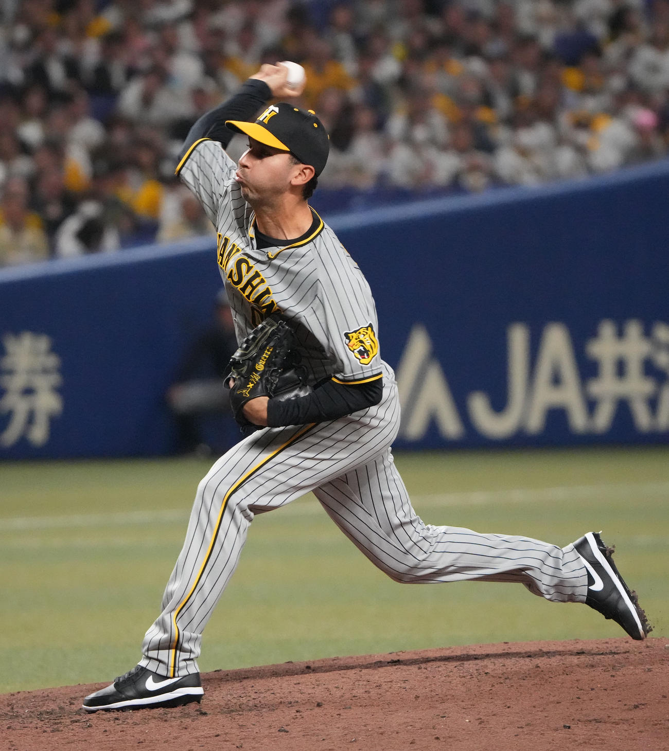 中日対阪神　9回裏、阪神3番手で登板するゲラ（撮影・森本幸一）
