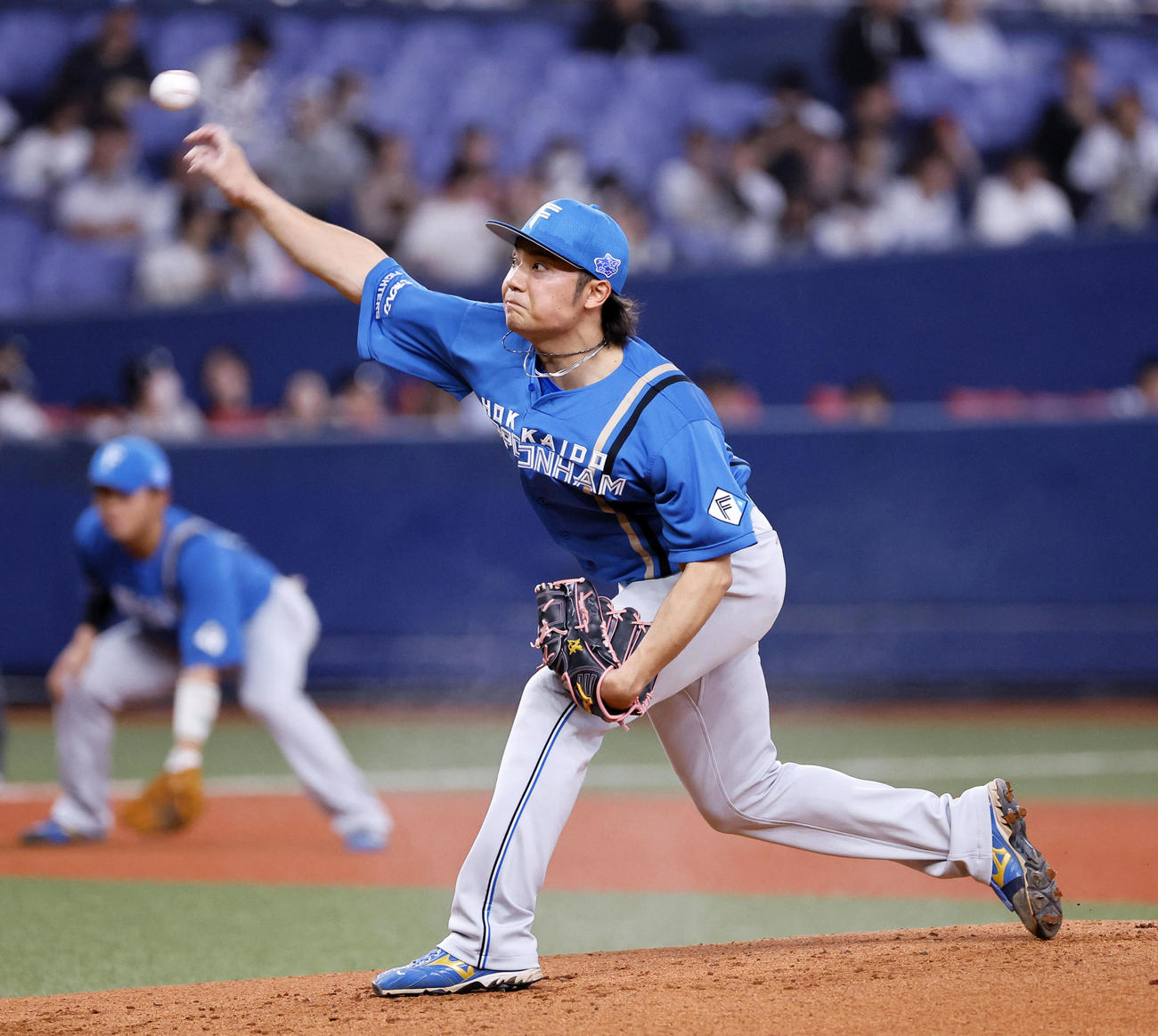 オリックス対日本ハム　オリックス戦に先発した日本ハム伊藤（撮影・藤尾明華）