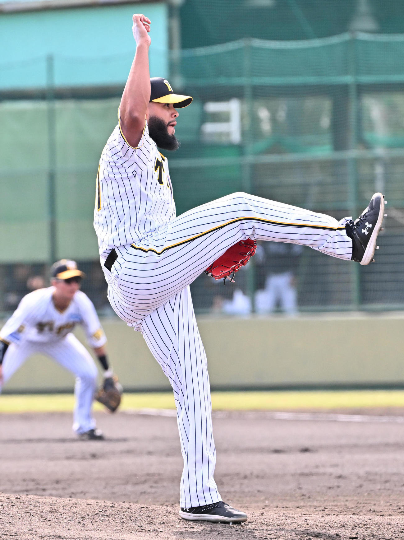 阪神対ソフトバンク　来日後、初登板するベタンセス（撮影・石井愛子）