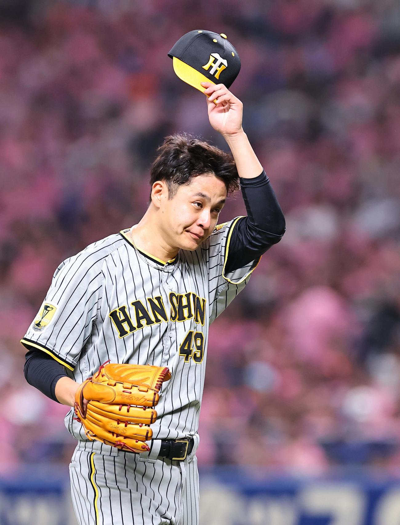 中日対阪神　6回途中1失点で降板する大竹（撮影・上田博志）
