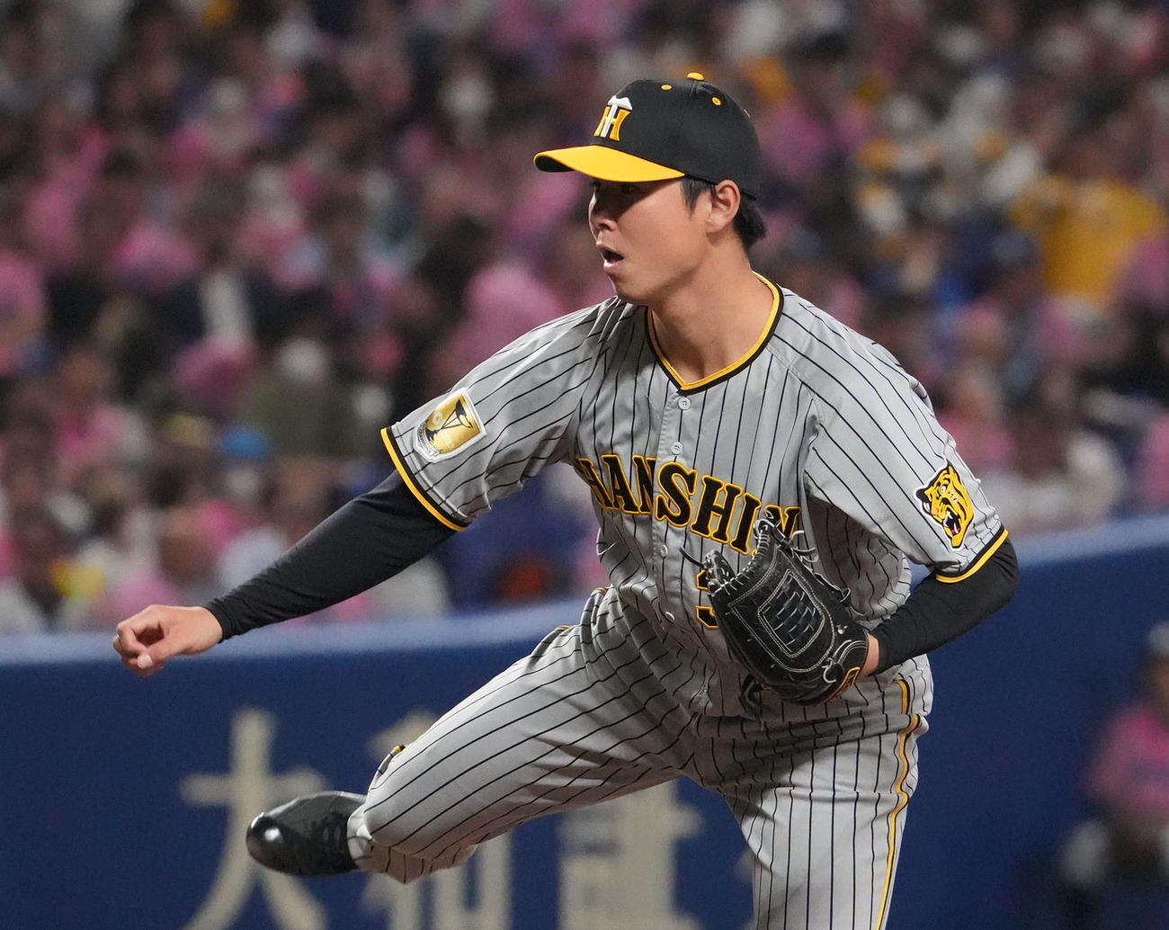 中日対阪神　7回裏、阪神3番手で登板する浜地（撮影・森本幸一）