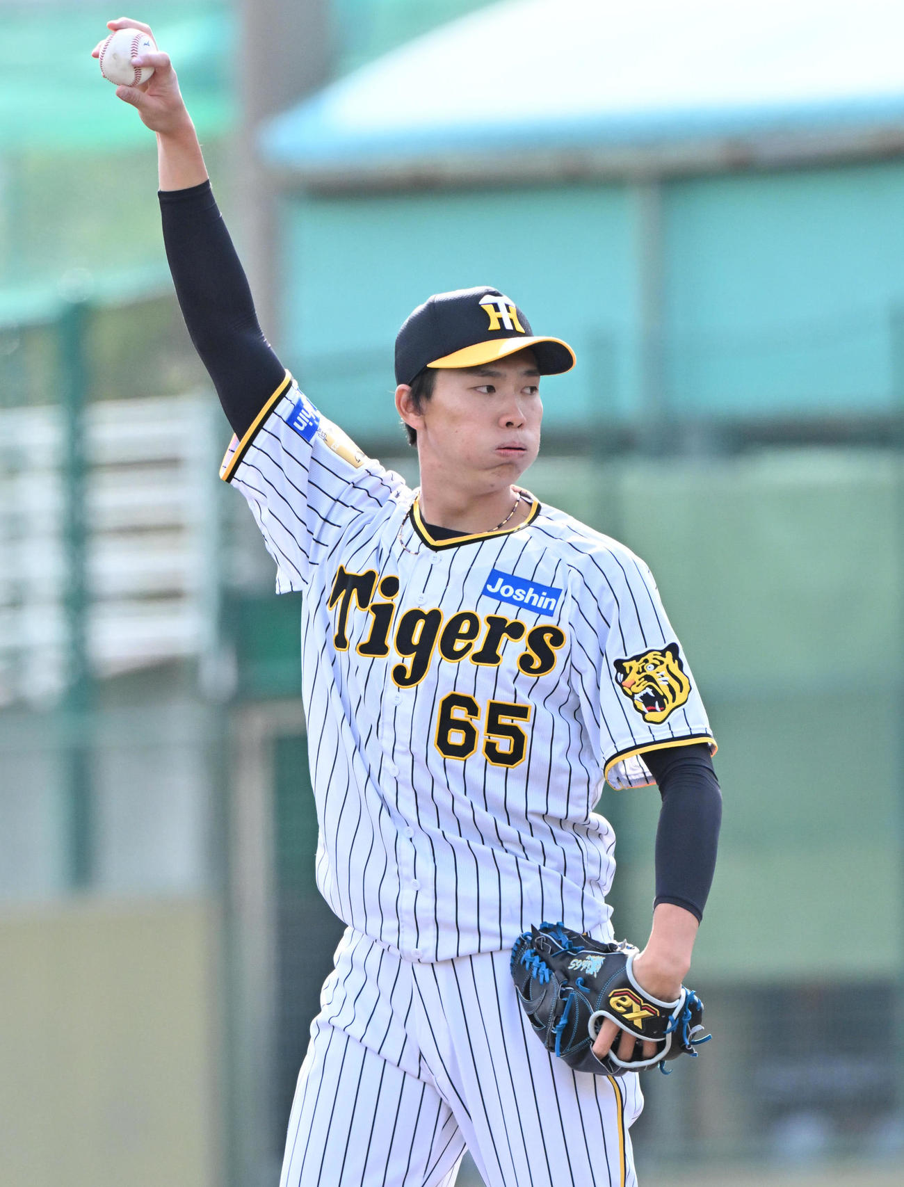 阪神対ソフトバンク　阪神6番の湯浅（撮影・石井愛子）
