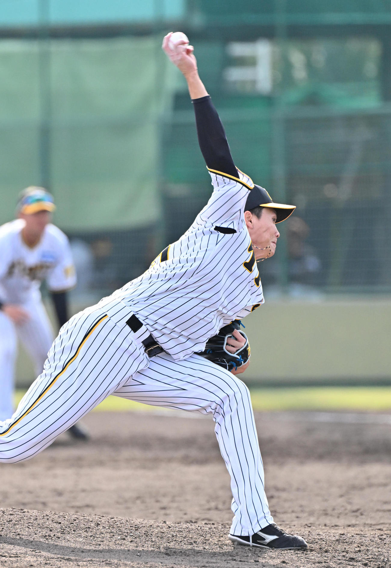 阪神対ソフトバンク　阪神6番の湯浅（撮影・石井愛子）