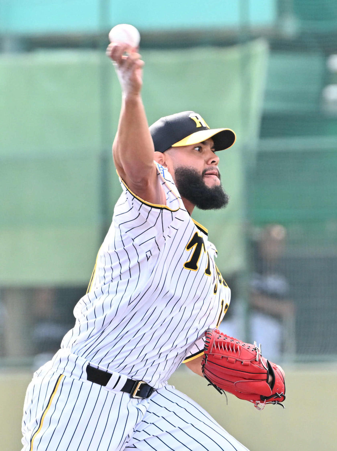 阪神対ソフトバンク　来日後、初登板するベタンセス（撮影・石井愛子）