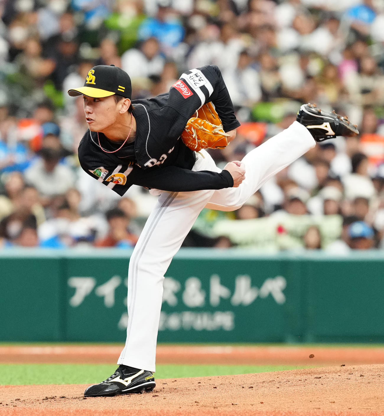 西武対ソフトバンク　ソフトバンク先発の大津（撮影・江口和貴）