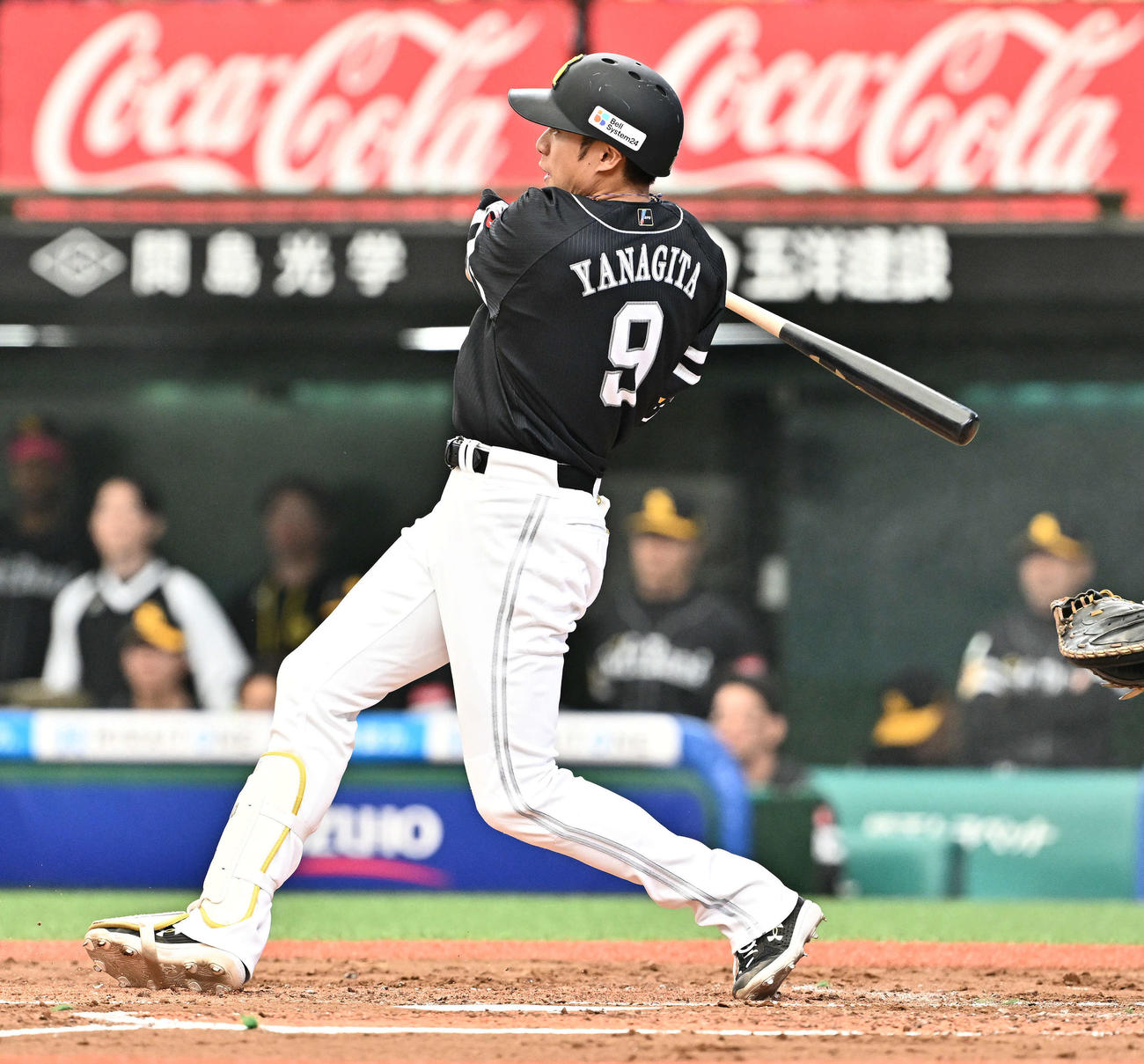 西武対ソフトバンク　3回表ソフトバンク2死三塁、柳田は先制右前適時打を放つ（撮影・滝沢徹郎）