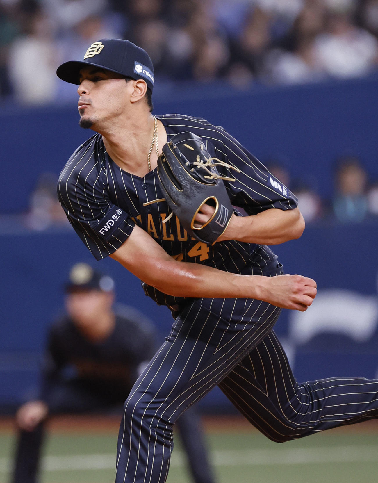オリックス対日本ハム　オリックス先発のカスティーヨ（撮影・藤尾明華）