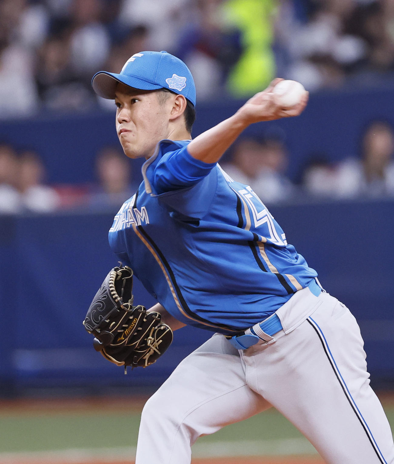 オリックス対日本ハム　オリックス戦に先発した日本ハム根本（撮影・藤尾明華）