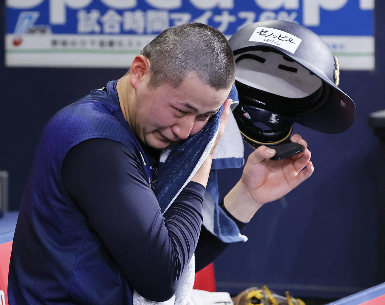オリックス対日本ハム　丸刈りになったオリックス紅林（撮影・藤尾明華）
