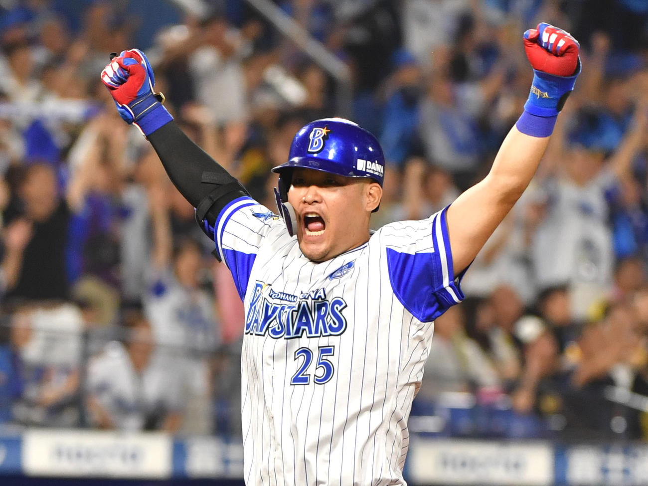 DeNA時代の筒香嘉智（2019年撮影）