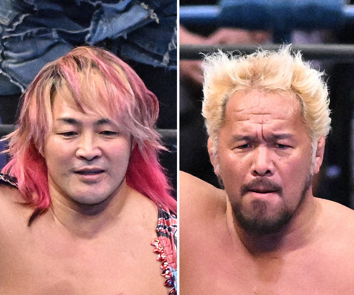 左から棚橋弘至、真壁刀義