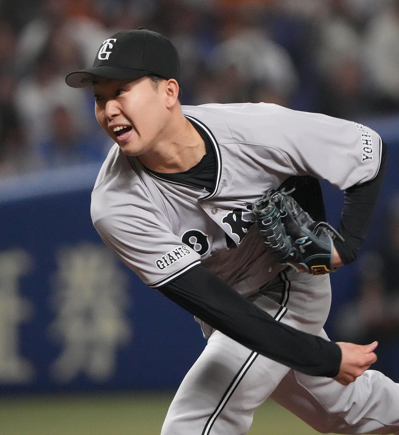 巨人山崎伊織（2024年4月2日撮影）