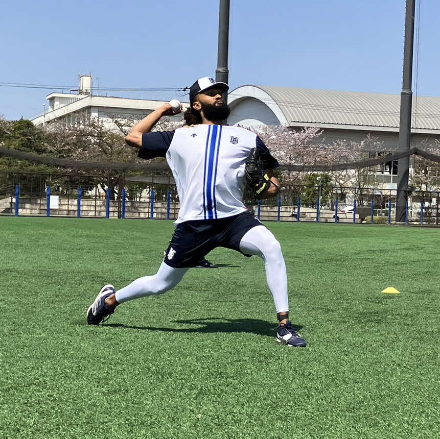 球団施設DOCKで調整したDeNAジャクソン（球団提供）