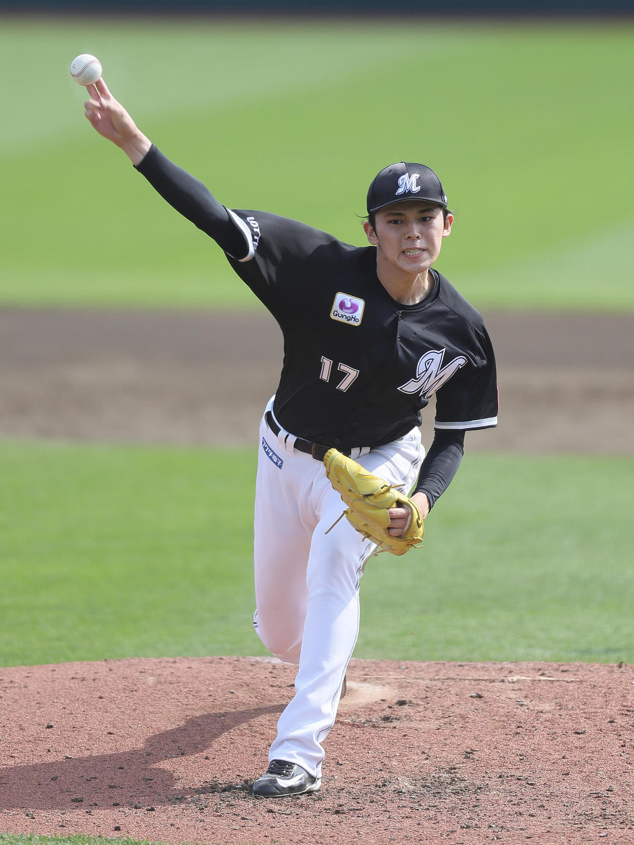 ロッテ佐々木朗希（2024年4月14日撮影）