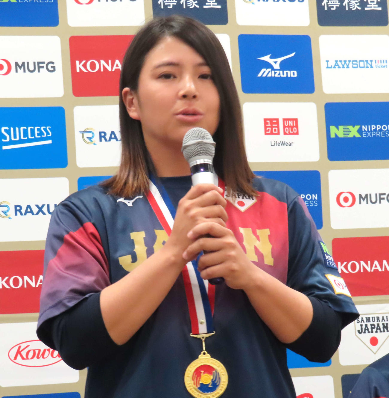 Baseball5　アジアカップ2024で最優秀女性選手賞を受賞した六角彩子選手（撮影・黒須亮）