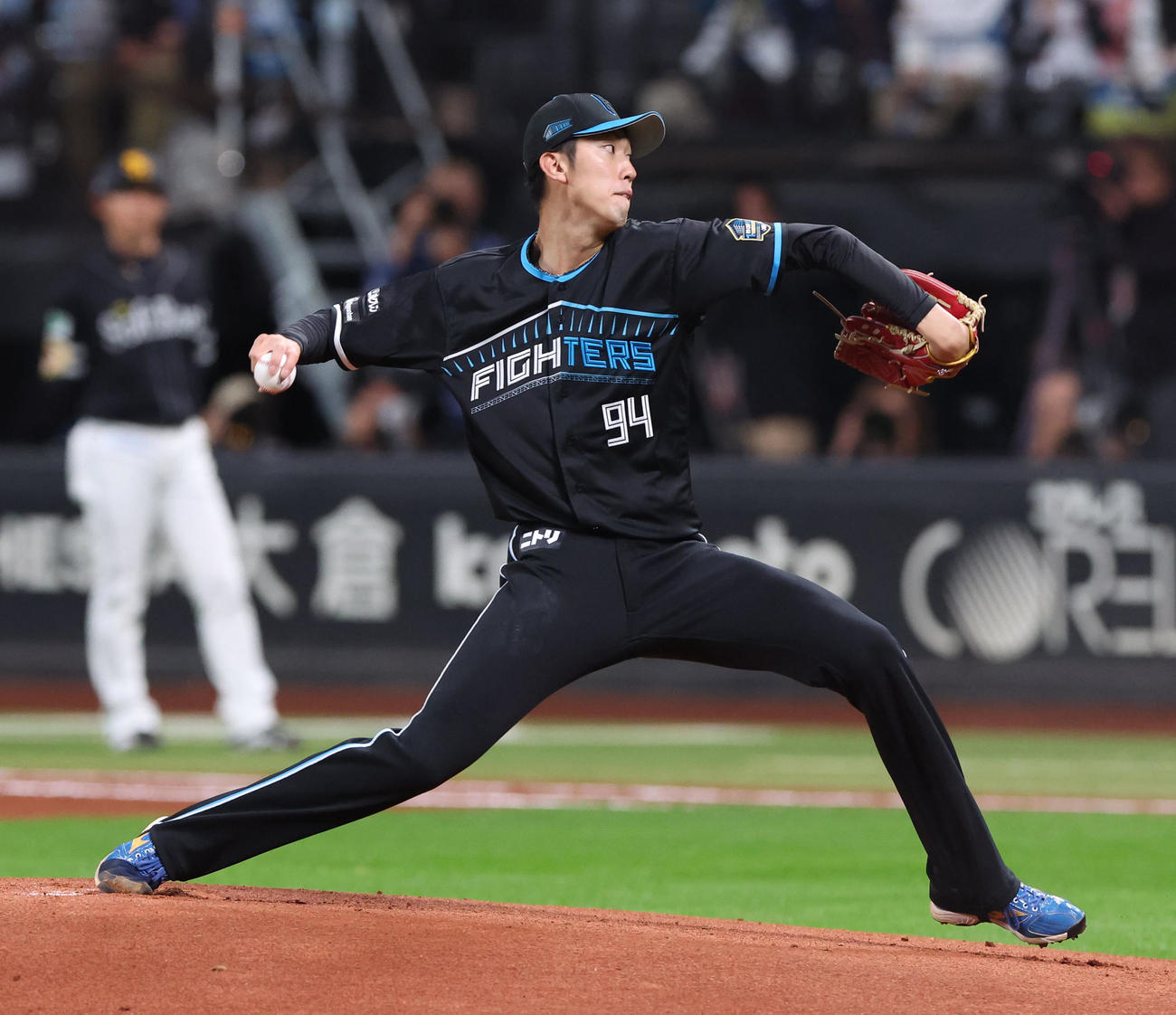 日本ハム対ソフトバンク　日本ハム先発の福島（撮影・佐藤翔太）