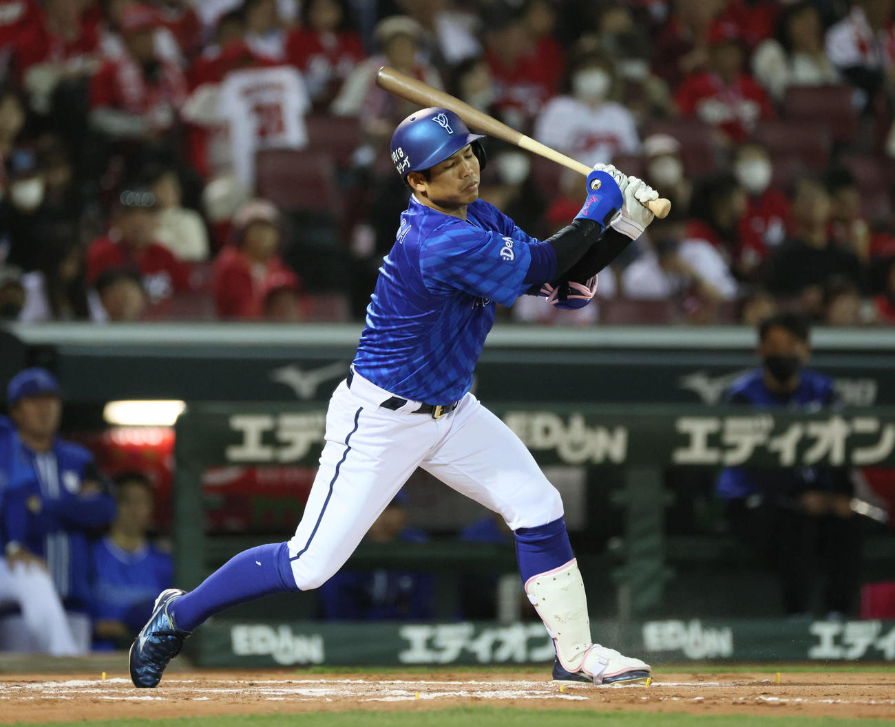 広島対DeNA 6回表DeNA2死満塁、桑原は三振（撮影・加藤孝規）