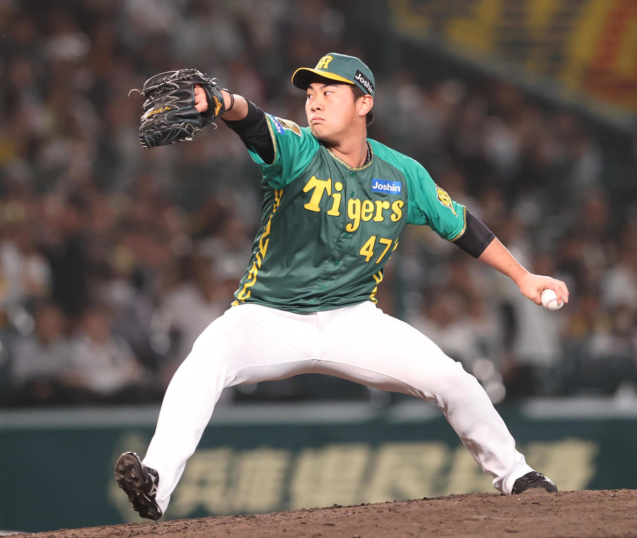 阪神対巨人　7回表を無失点に抑えた桐敷（撮影・上山淳一）