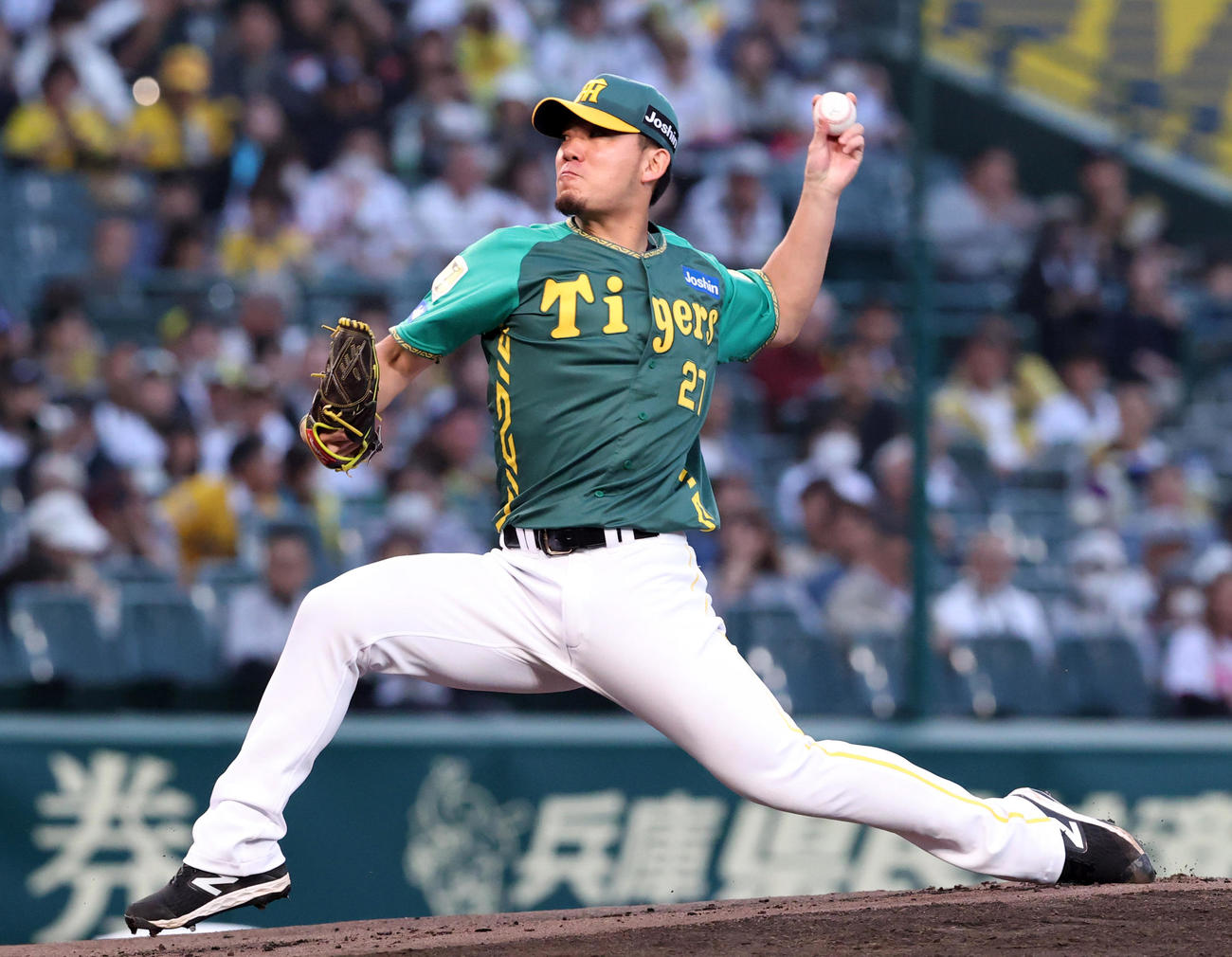 阪神対巨人　阪神先発の伊藤将は6回を無失点に抑える（撮影・上山淳一）