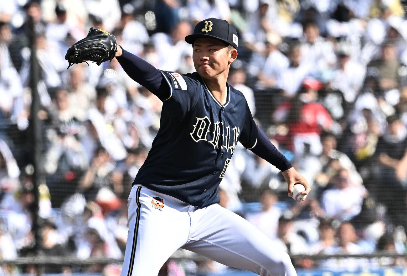 オリックス曽谷龍平（2024年4月7日撮影）