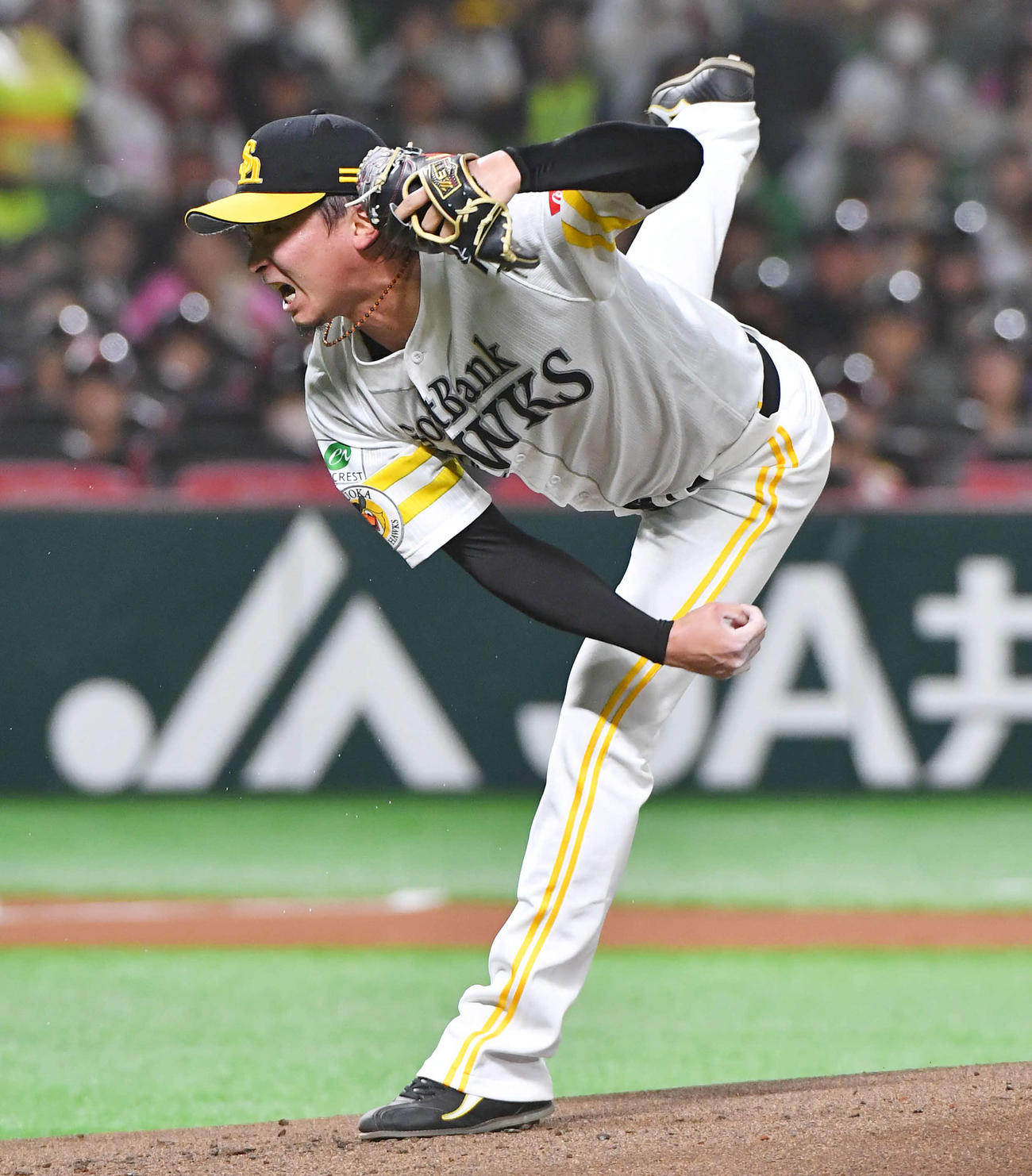 ソフトバンク東浜巨（2024年4月3日撮影）