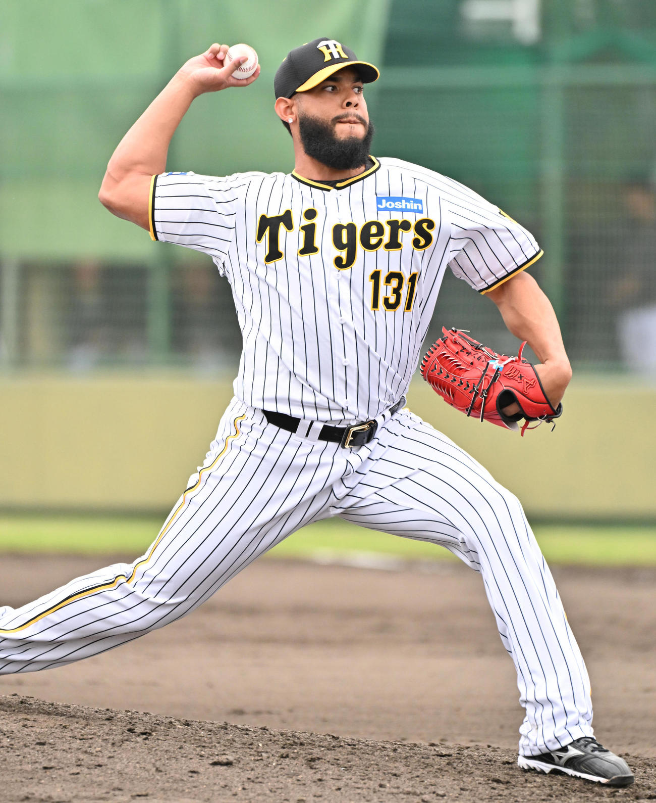 阪神対オリックス　阪神3番手のベタンセス（撮影・石井愛子）