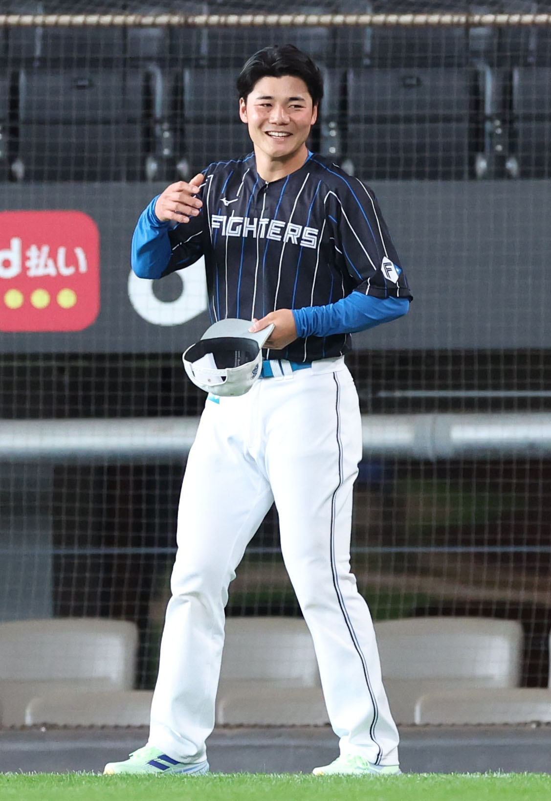 日本ハム対ロッテ　一軍に合流する日本ハム清宮（撮影・佐藤翔太）