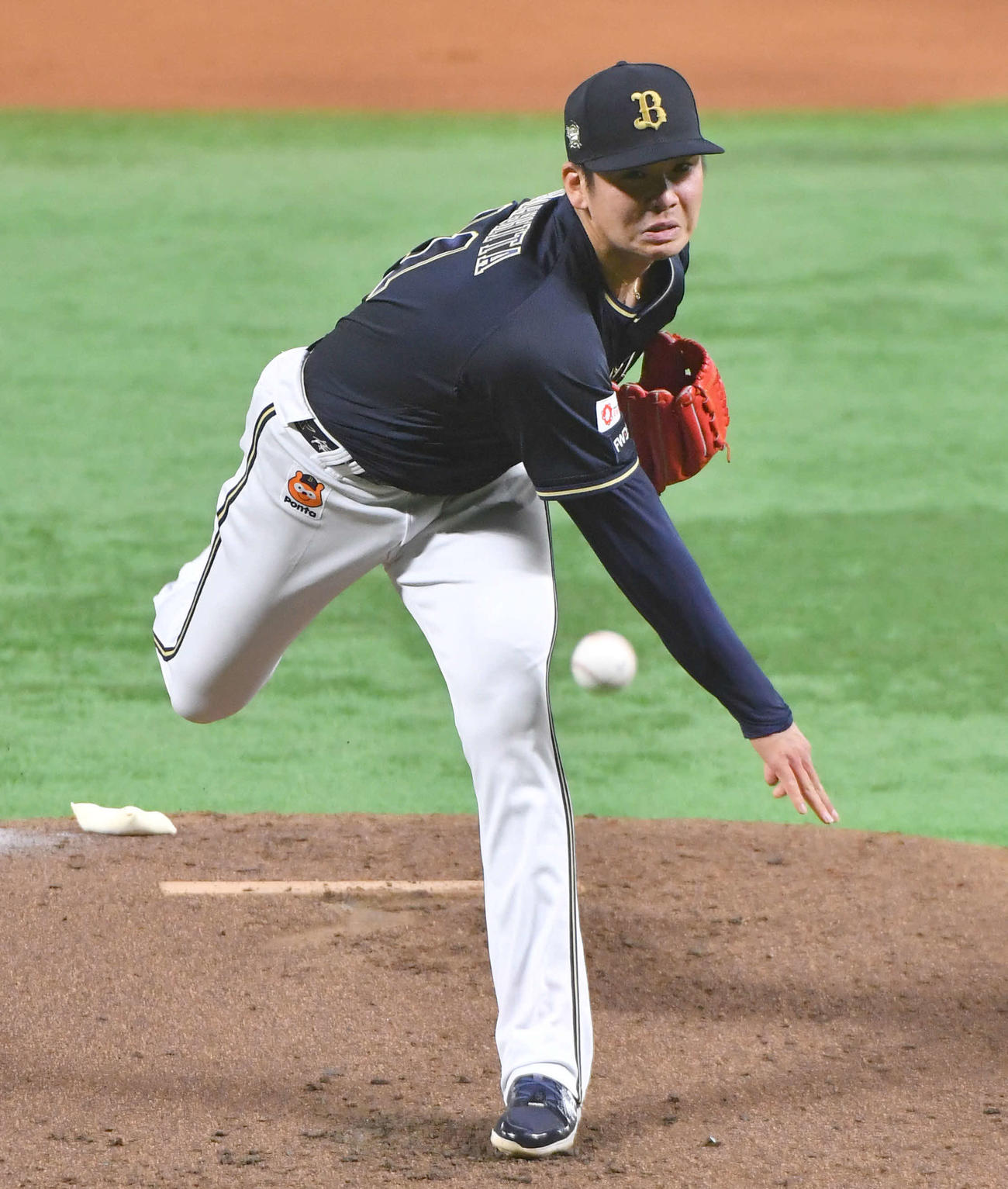 ソフトバンク対オリックス　オリックス先発の山下（撮影・岩下翔太）