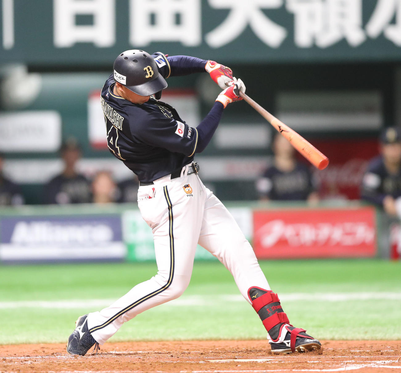 ソフトバンク対オリックス　2回表オリックス2死三塁、紅林は中前に同点適時打を放つ（撮影・梅根麻紀）