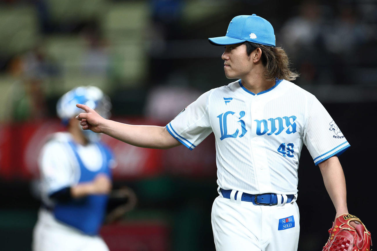 西武対楽天　6回表を抑える今井（撮影・河田真司）
