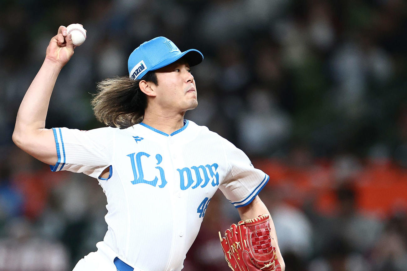 西武対楽天　5回表、力投する今井（撮影・河田真司）
