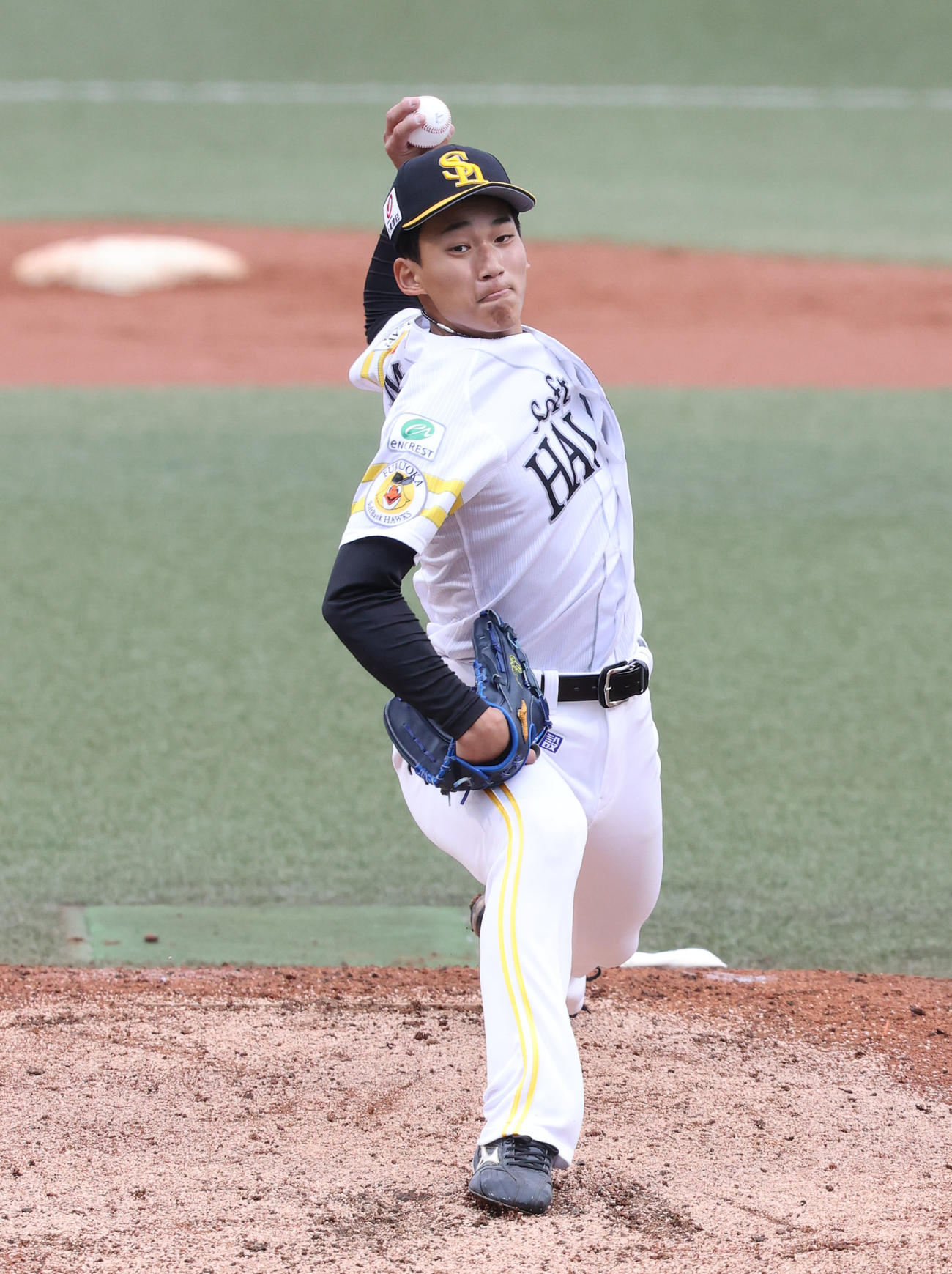 ソフトバンク対広島　7回に登板した前田悠（撮影・梅根麻紀）