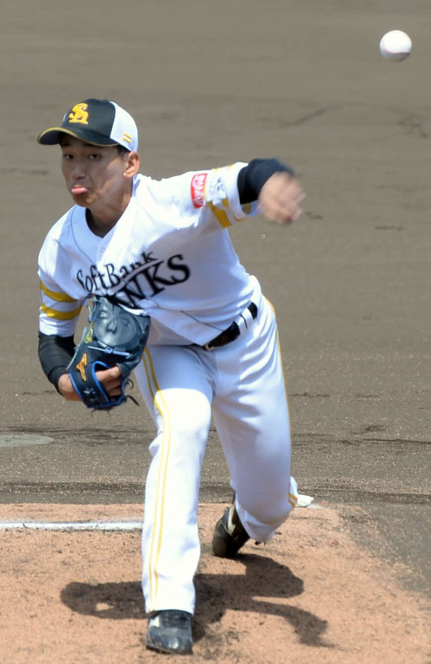 ソフトバンク前田悠伍（2024年4月14日撮影）