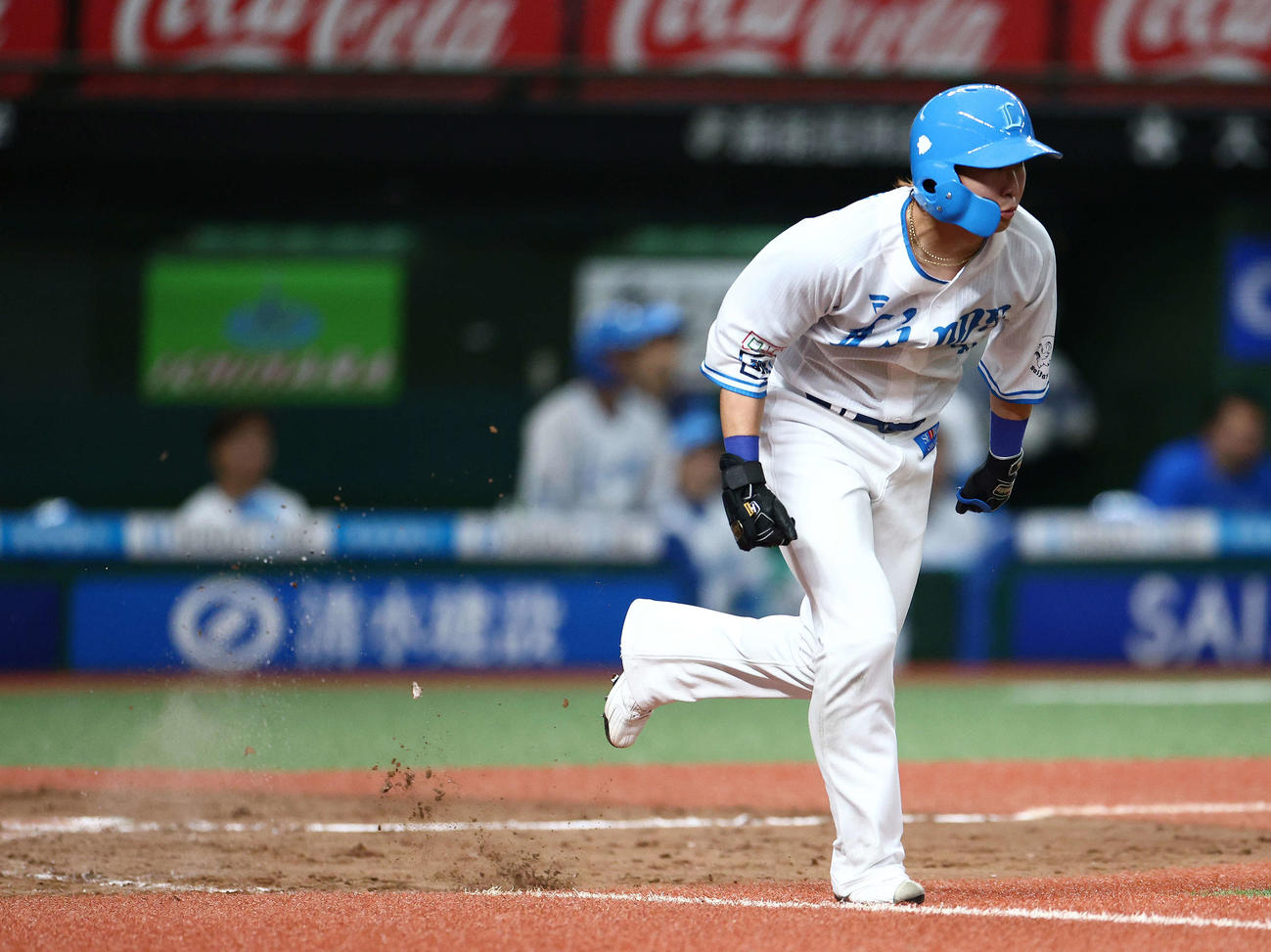 西武対楽天　9回裏西武無死一塁、二ゴロに倒れる山村（撮影・河田真司）