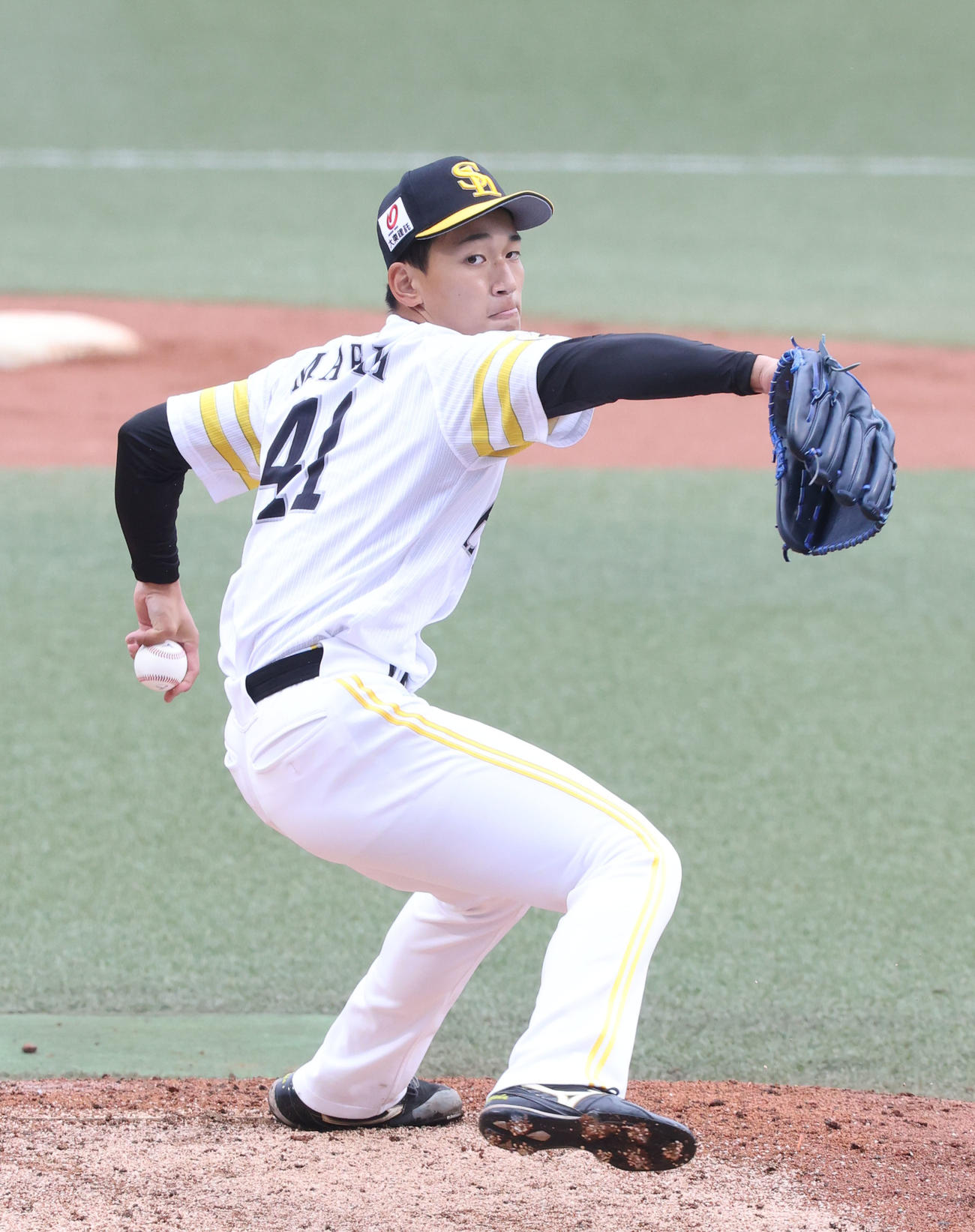 ソフトバンク対広島　7回に登板した前田悠（撮影・梅根麻紀）